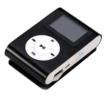Метална скоба, Цифрова мини-MP3 плеър с 1.8-инчов LCD екран, Подкрепа TF карта, USB 2.0 жак за слушалки 3.5 мм