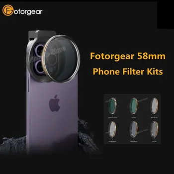 Комплекти универсални телефонни филтри Fotorgear за смартфон /iPhone 13 14 Pro Max /Huawei /Xiaomi 58 мм скоба за телефон CPL ND Филтър