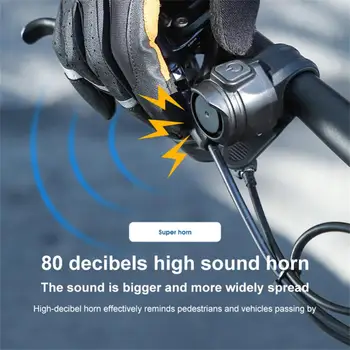 Велосипеден Електрически Звънец USB Зареждане 80dB МТБ Пътен Пръстен под Наем Звуково Предупреждение Електрически Звънец Клаксон На 22 ~ 31,8 мм Волана Велосипеден Звънец
