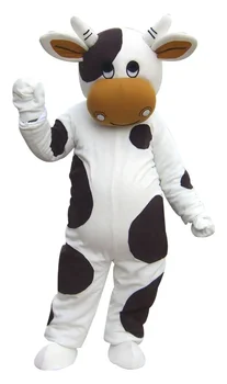 Талисман Костюм на крава, cartoony герой, елегантен игралното рокля за парти на Хелоуин, Карнавални украси за улици