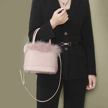 Модерен принт Дамски bag-чанта от изкуствена кожа Сладки розови дамски чанти през рамо Популярните дамски чанти през рамо от изкуствена кожа
