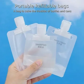 Висококачествени чанти за еднократна употреба обем 30/50/100 мл за пътуване - Прозрачни пластмасови опаковъчни пакет с чучур-мешочком