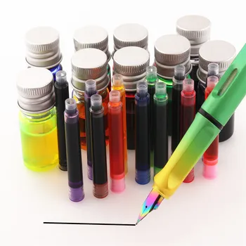 Нови висококачествени цветни мастила, 5 бр., писалка, касета за презареждане с мастило, канцеларски материали за учениците