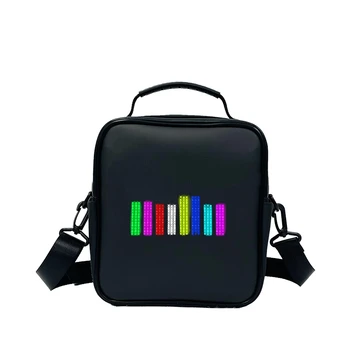 мода 2024 програмируеми led училищна чанта с дигитален рекламен превъртане led дисплей раница led чанта-прашка с екран RGB