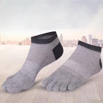 Чорапи за глезените Мини Невидими Памучни Окото Мъжки Чорапи Мрежести Чорапи С Пет пръста Чорапи С Пет пръста