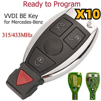 X10 4B Xhorse VVDI Моля, дистанционно ключ Smart Пълна с чип BE за Mercedes-Benz