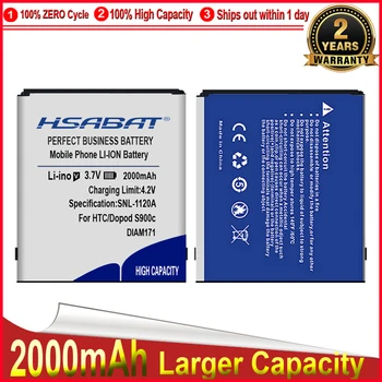 Батерия HSABAT 0 Cycle 2000mAh DIAM171 за HTC/Dopod S900c, Herman, 500, Raphael 100,101,800, T7272, T7278, Батерия TyTN III