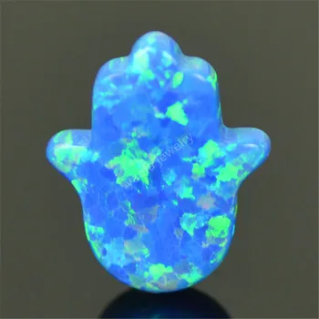 популярният висококачествен насипен камък опал тъмно синьо OP05 огнен опал с просверленным дупка скъпоценни камъни 11*13 мм по-голям от хамсия ръка за подвесного колиета