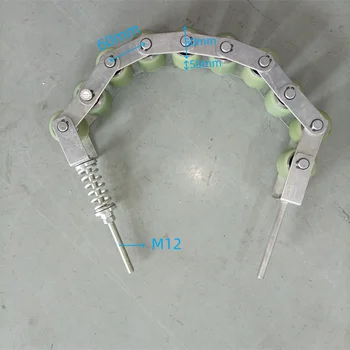 Детайли ескалатора Кремена верига за ръкохватки, 10 ролки се Използват за подробности ескалатора SHENLONG 50*50*6202 OD50mm W50mm