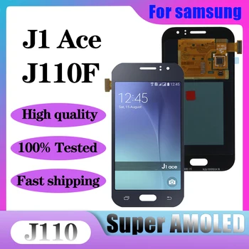 LCD дисплей Super AMOLED на SAMSUNG J1 Ace J110 J110H J110F J110M LCD сензорен дисплей и цифров преобразувател на Резервни части