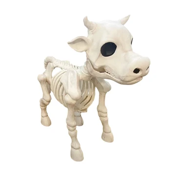 Нова крава на Хелоуин, скелет на кон, измишльотина гробище, вспененная гума, череп на крава, скелет, призрачен декор за Хелоуин, детска играчка