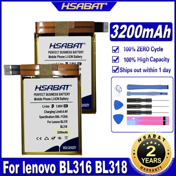 Батерия HSABAT BL316 BL318 BL316/BL318 3200 ма за Игрални Телефони на Lenovo Saver 2PRO L70081