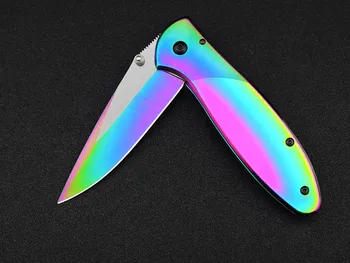 Универсален нож със сгъваем нож - многоцветен за самозащита на открито