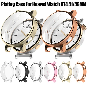 Покритие TPU Мек калъф за Huawei Watch GT4 41 мм и 46 мм, умни часовници с пълно покритие Защитно фолио за екран за Huawei Watch GT4 стъкло корпус