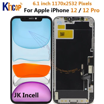 JK Incell LCD дисплей За Apple iPhone 12 Pro A2407 A2403 LCD Сензорен дисплей, Дигитайзер За iPhone 12 12pro, резервни Части за ремонт на LCD дисплея