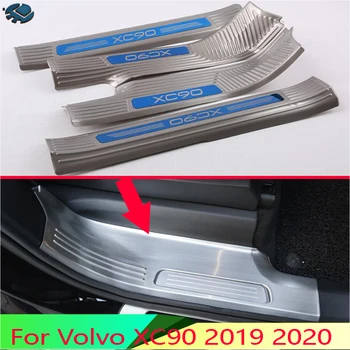 За Volvo XC90 2015-2020 Вътрешна Декорация на Крилото Праг От Неръждаема Стомана, малка перука на темето На Банда, е Защитна Подплата