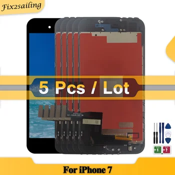 Incell 5 бр. /Лот AAA + + + IPS LCD дисплей За iPhone 7 LCD дисплей с Сензорен Екран В събирането на Подмяна на 3D Touch С инструменти За iphone 7