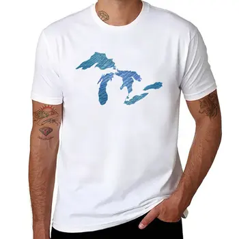 Нова тениска Great Lakes, големи размери, потници, тениски, мъжки бързосъхнеща тениска, тениски оверсайз, мъжки графични тениски, големи и по-висока