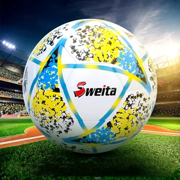Футболна топка за деца от 4 размера, стандартен тренировъчен топка за състезания, Полиуретаново лепило, плътно зашити на футболна топка, устойчив на леки удара на Детска футболна топка
