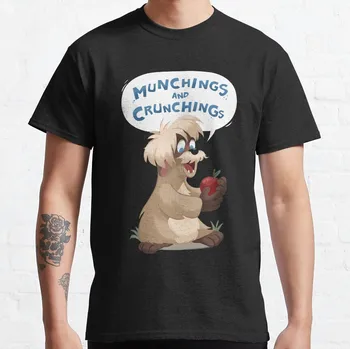 Тениска с надпис Munchings and Crunchings, мъжки ризи с графичен дизайн, черни тениски, мъжки тениски