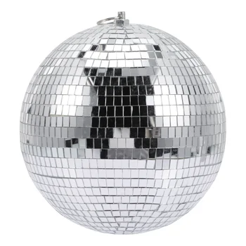 Декоративна греда с огледален топка, Окачен на сребърна топка, декорация от пластмасови огледално кълбо, Коледна украса за бала в нощен клуб