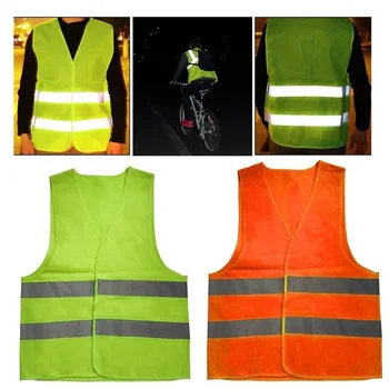 Автомобилна светоотражающая облекло за защитна жилетка, видимостта облекло ден и нощ, защитна жилетка за тичане, каране на колело.
