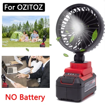 Преносим акумулаторен вентилатор за работилница с литиево-йонна батерия OZITOZ 20V MAX Инструмент Безжичен вентилатор за офис къмпинг (без батерия)