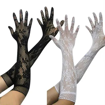 Секси прозрачни дантелени суперэластичные ръкавици за булката, медицинска сестра, камериерка, Секси бельо, атрактивен комплект