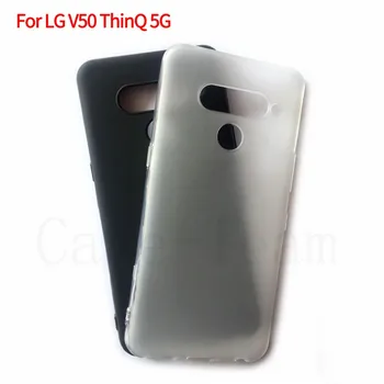 Делото за LG V50 ThinQ 5G калъф мек силиконов TPU Защита камера Ултра-аксесоар за телефон