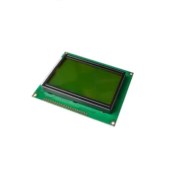 Фабрично LCD дисплей 128x64 Символи 12864B 5V Жълто-зелен Екран Blacklight LCD монитор Модул LCD12864