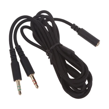 Съединители 3,5 мм кабел за слушалки в найлонов оплетке за слушалки Razer, преносим музикален кабел, кабел за слушалки