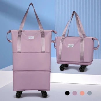 Сгъваема чанта за количка, лек багаж чанта за количка, Голям капацитет, чанта за бизнес пътувания, унисекс