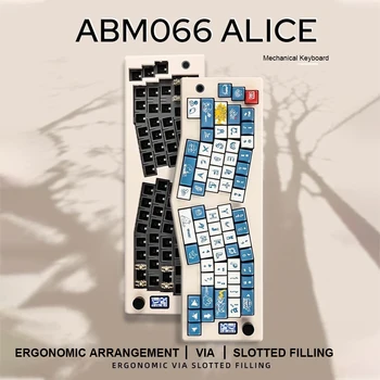 ABM066 Безжична Ръчна клавиатура Alice-layout С възможност за гореща замяна Механична клавиатура BT / 2.4 Ghz Безжична / Type-C Кабелната за Win / Mac