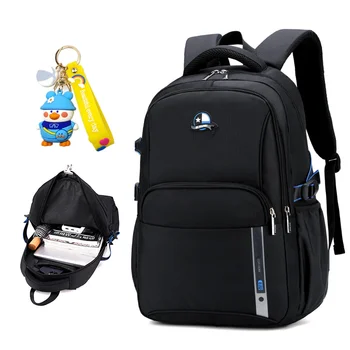 Училищен раница за юноши, детски училищни чанти за ученици, юноши училищна чанта за момчета, по-ниски степени, водоустойчив пътен раница за лаптоп