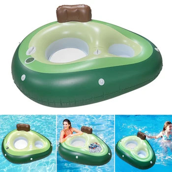 Воден подложка за лодки с авокадо, пръстен за плуване, надуваеми матраци за еднократна употреба, екологично лек материал за партита на басейна