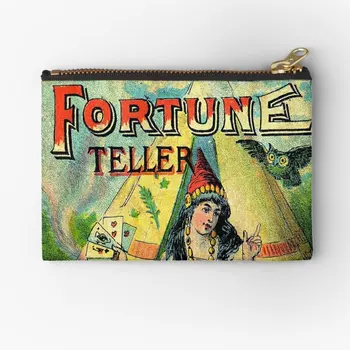 Цигански Fortune Teller Vintage Classic I Калъфи с цип за съхранение на ключове, Чисти Бикини, Дамски Чорапи с джоб за монети, Малки Мъжки портфейл