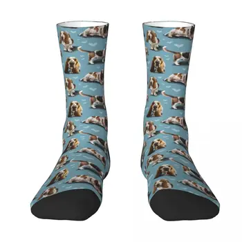 Чорапи Basset Hound, памучни чорапи, чорапи за жени, мъжки чорапи