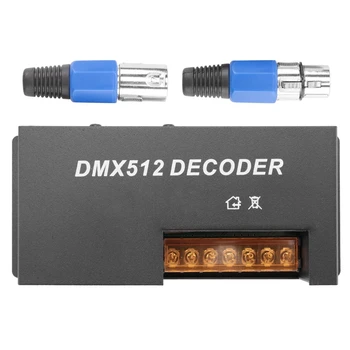 Нов 4-Канален DMX Декодер RGBW PWM DMX512 Водача Диммера RGBW LED Strip Light Контролер Вход 12V-24V DC