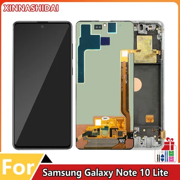Тестван amoled на Samsung Galaxy Note 10 Lite N770 LCD дисплей Сензорен екран с/без рамка Подмяна на дигитайзер в събирането на
