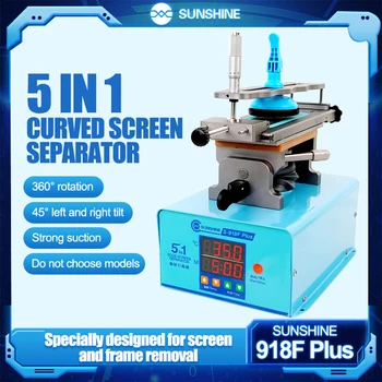 SUNSHINE ' S-918F Plus Многофункционална машина за разделяне на краищата на екрана, средство за премахване на лепило за ремонт на iPhone