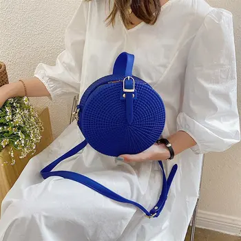 Препоръка за бутик 2021 нова однотонная малка кръгла чанта, изработена от силикон в ретро стил, модни универсална чанта-месинджър с едно рамо