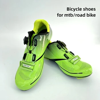 Нова сверхлегкая велосипедна обувки за шоссейного под наем, самоблокирующаяся планински обувки за мъже, износоустойчиви маратонки за скоростно колоезденето, нескользящие