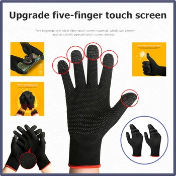Мини ръкавици за сензорен екран Мъжки Женски Дишащи непромокаеми трикотажни топлинни ръкавици за мобилни телефони PUBG, слот велосипедни ръкавици
