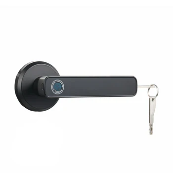 Интелигентна единично капаче, биометрични заключване с пръстов отпечатък, болт с механичен ключ за вътрешна дървена, метална врата
