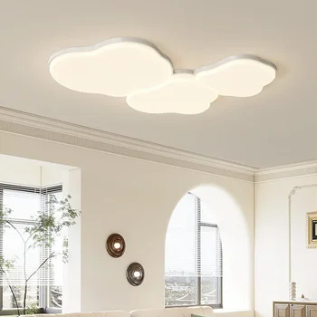 в кремовом стил Елегантен тавана лампа за всекидневна под формата на облак Комплект лампи Гуандун