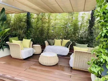 Комплект градински мебели за тераса от тиково дърво.