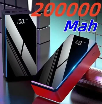 Power Bank 200000 ма С Бързо Зареждане Power Bank Преносимо Зарядно За iPhone 14 13 12 Pro Max HuaWei, Xiaomi