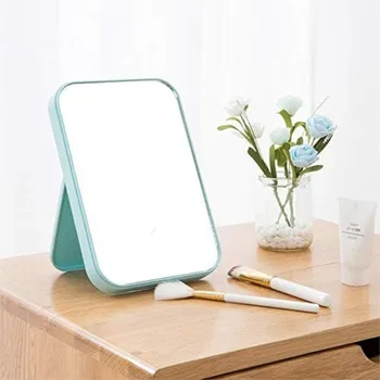Складное огледало за грим, Компактно десктоп огледало за студентска спални, тоалетен огледало в общежитието за момичета, жени, преносим козметичен инструмент