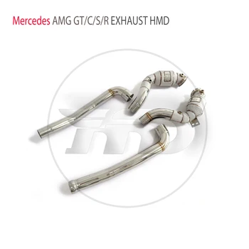 Выпускная система HMD-Висока производителност водосточный тръбен накрайник за Mercedes Benz AMG GT, GTC GTS GTR с каталитичен конвертор