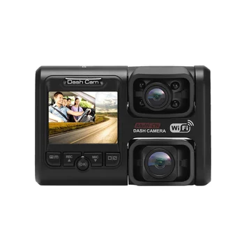 Авто 4K 2160P WIFI-дървар, Двухобъективный видеорекордер, камера за нощно виждане, видео рекордер D30H, 24-часово наблюдение на паркинга A